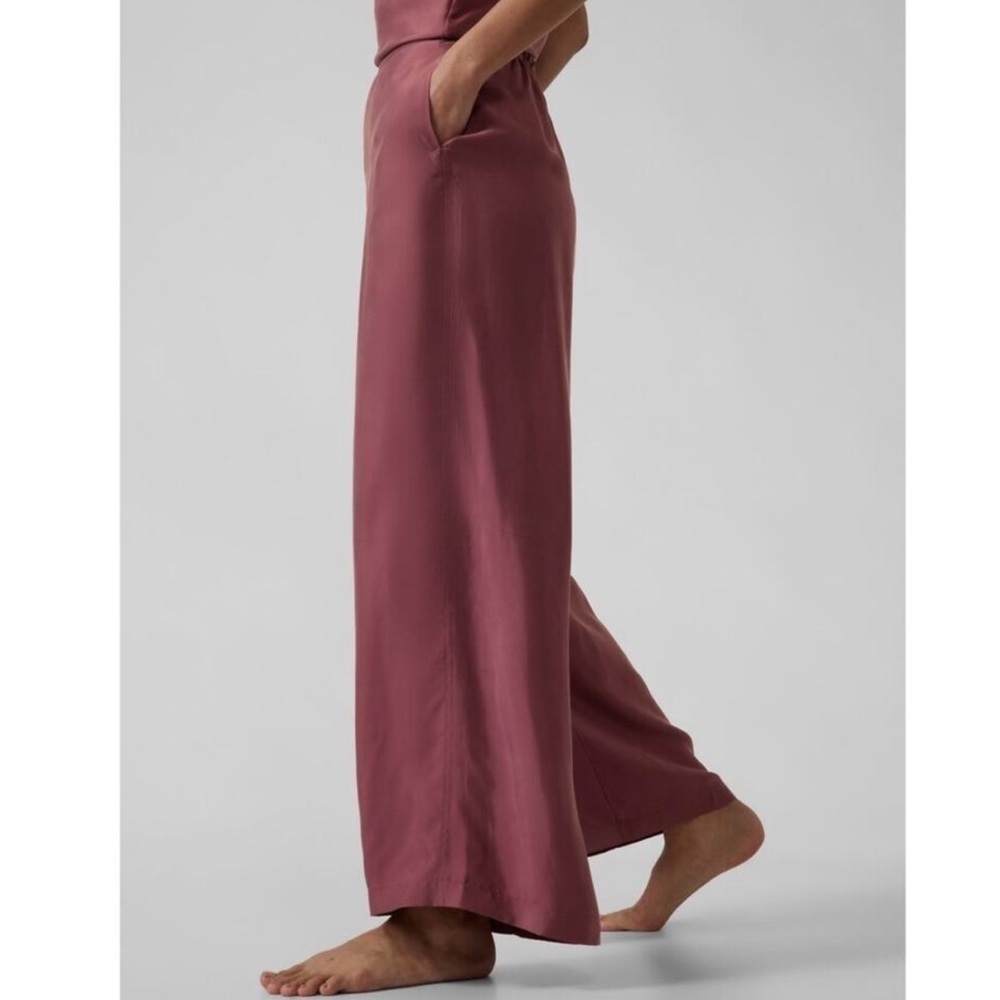 NWOT Athleta Calm Cool Silky Mauve Pant XL - Picture 3 of 6